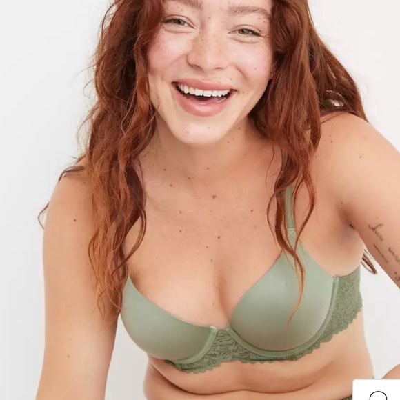 NWOT Aerie Real Sunnie Full Coverage Lightly Lined Blossom Lace Bra 34C - Picture 2 of 12